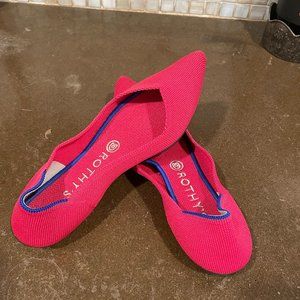 Rothy's "The Point" Pink Ballet Flat, Size 8